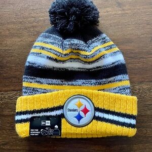 New Era NFL Pittsburgh Steelers Knitted Beanie Hat Headwear One Size